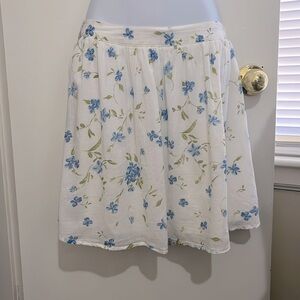 Abound by Nordstrom Rack Cotton M S Skirt Summer Lined Floral Print Pull on